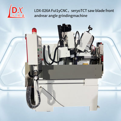 LDX-026A Servo Feed NC TCT Blade Circular Saw Bagian Depan Dan Bagian Belakang Mesin Penggiling Sudut
