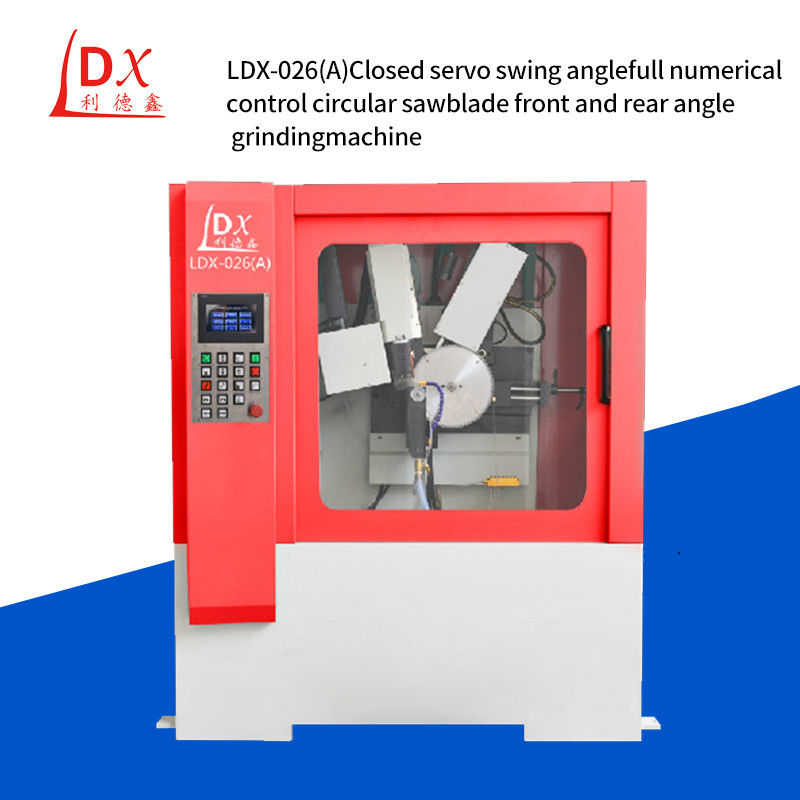 Full Enclosed Servo Swing Angle Full CNC TCT Saw Blade Front And Rear Angle Sharpening Machine LDX-026A