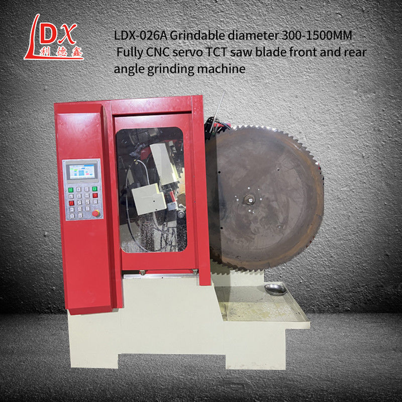 LDX-026A Servo Feed Besar TCT Saw Blade Bagian Depan Dan Bagian Belakang Mesin Penggilingan Sudut
