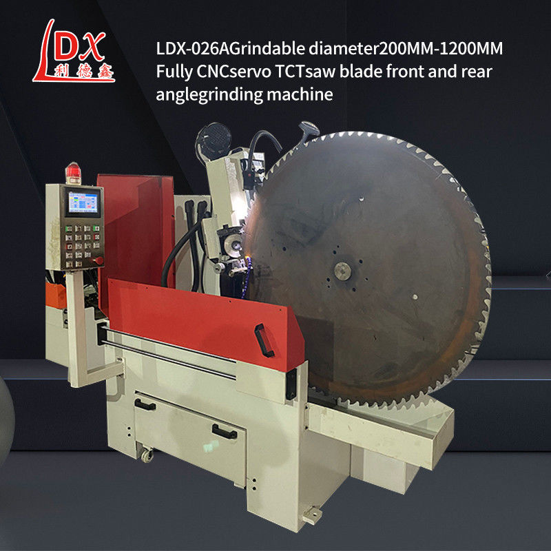 LDX-026A Servo feed penuh CNC pisau gergaji melingkar depan dan belakang Mesin pengasah sudut