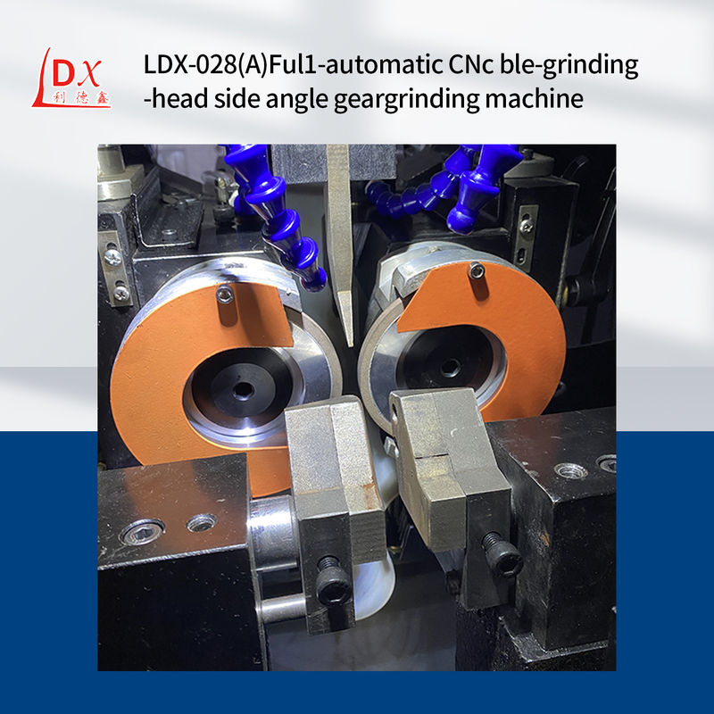 LDX-028A Servo Presisi Tinggi Mesin Penggilingan Sudut Sisi Full CNC Circular Saw Blade Double Grinding Head